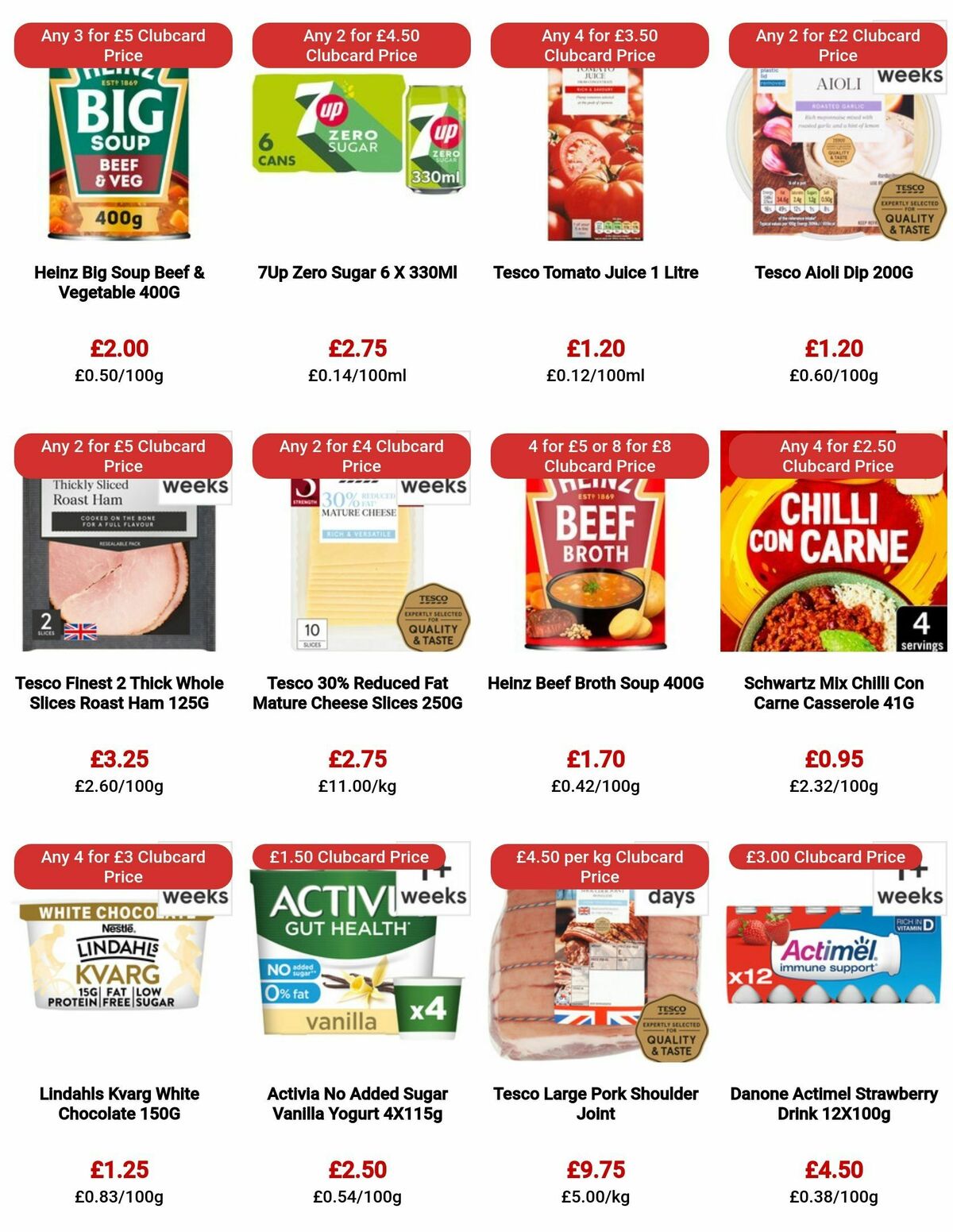 TESCO Offers from 10 August