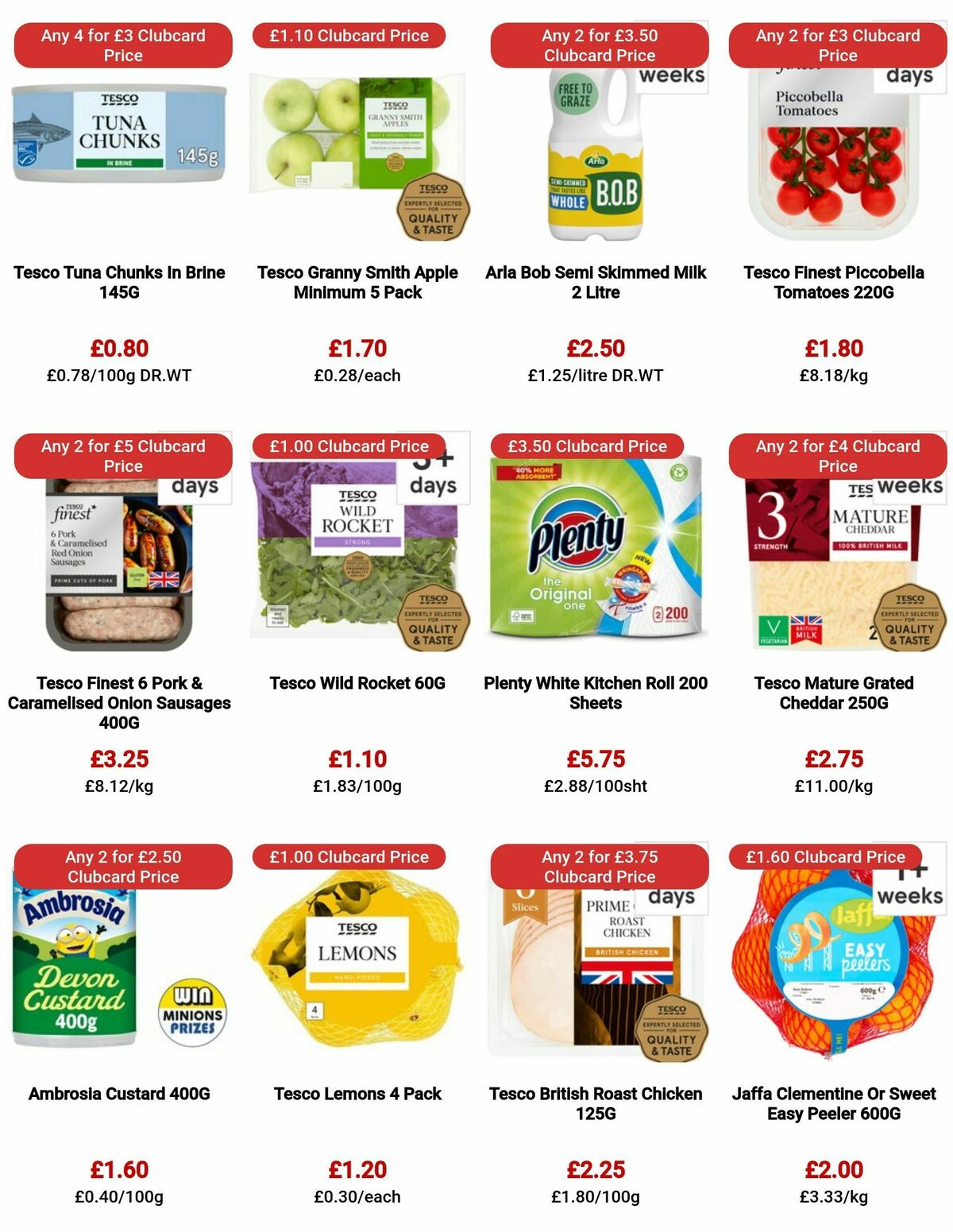 TESCO Offers from 10 August