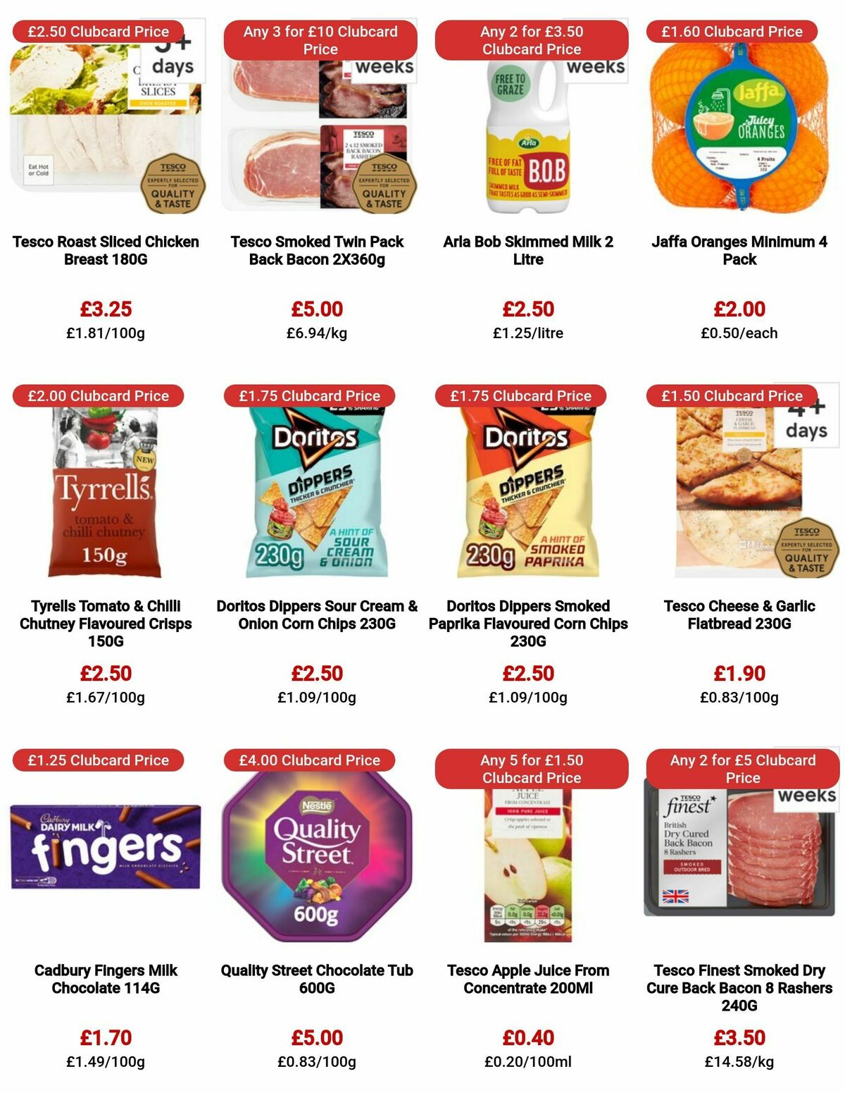 TESCO Offers from 10 August