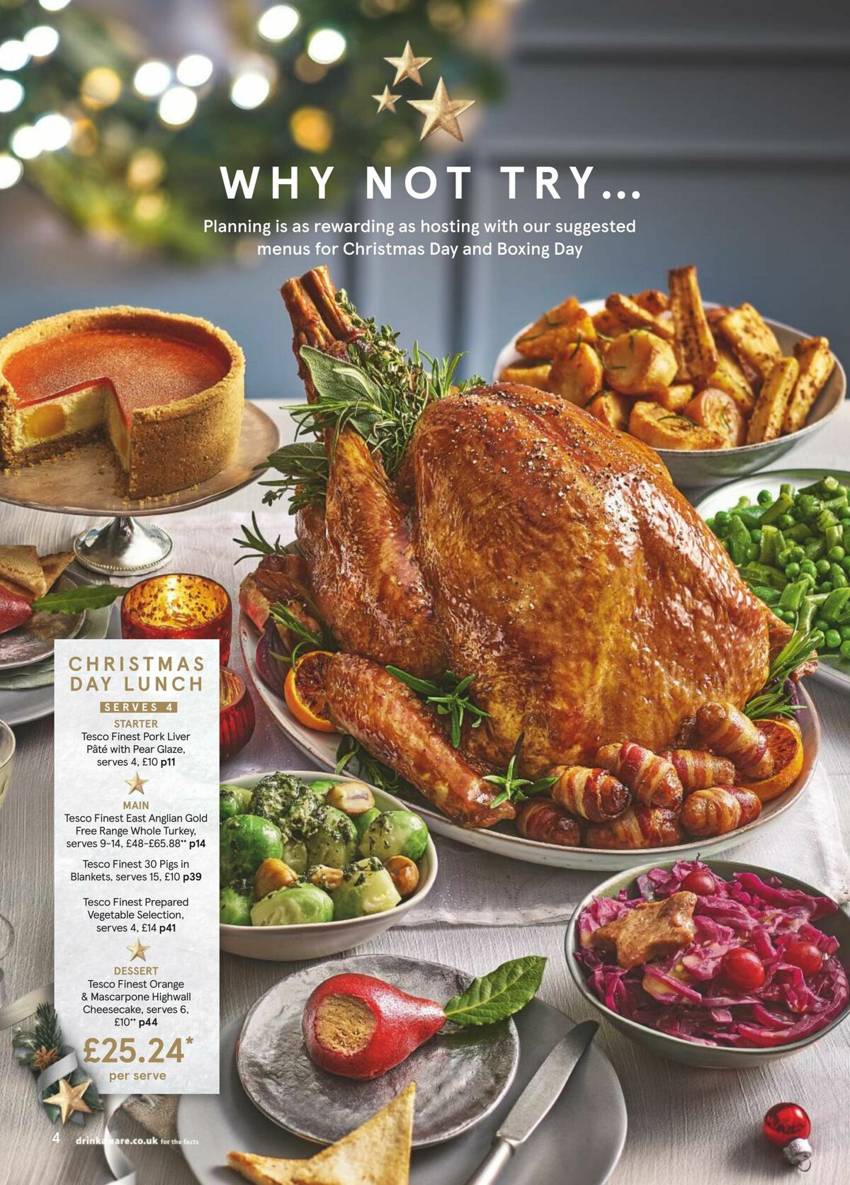 TESCO Festive Food To Order Offers from 4 October