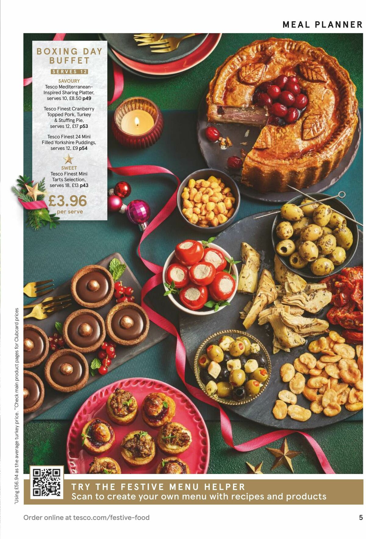 TESCO Festive Food To Order Offers from 4 October