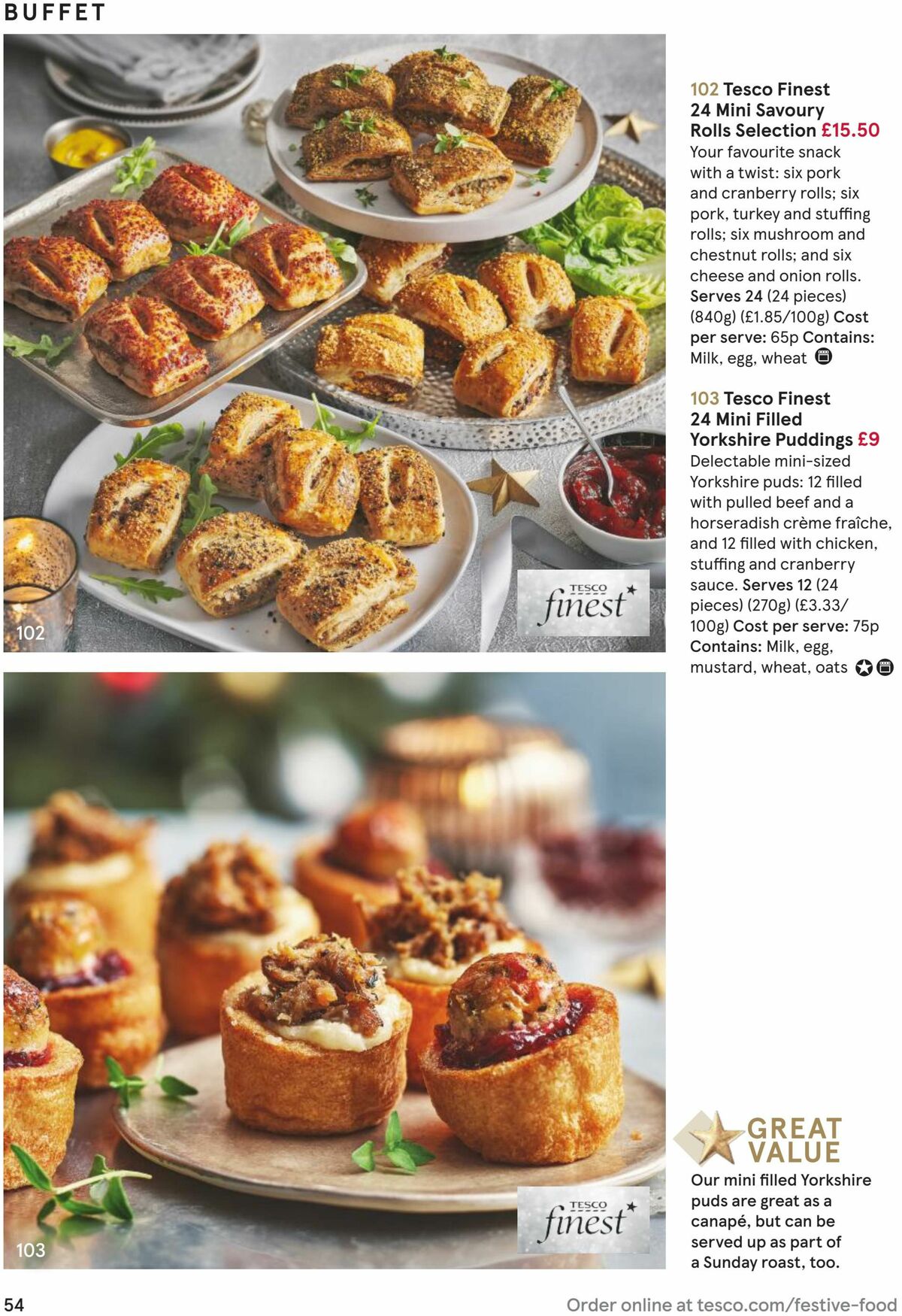 TESCO Festive Food To Order Offers from 4 October