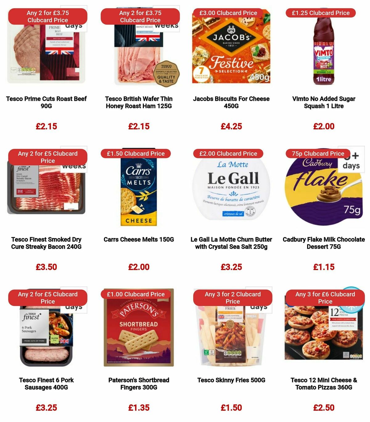 TESCO Offers from 21 December