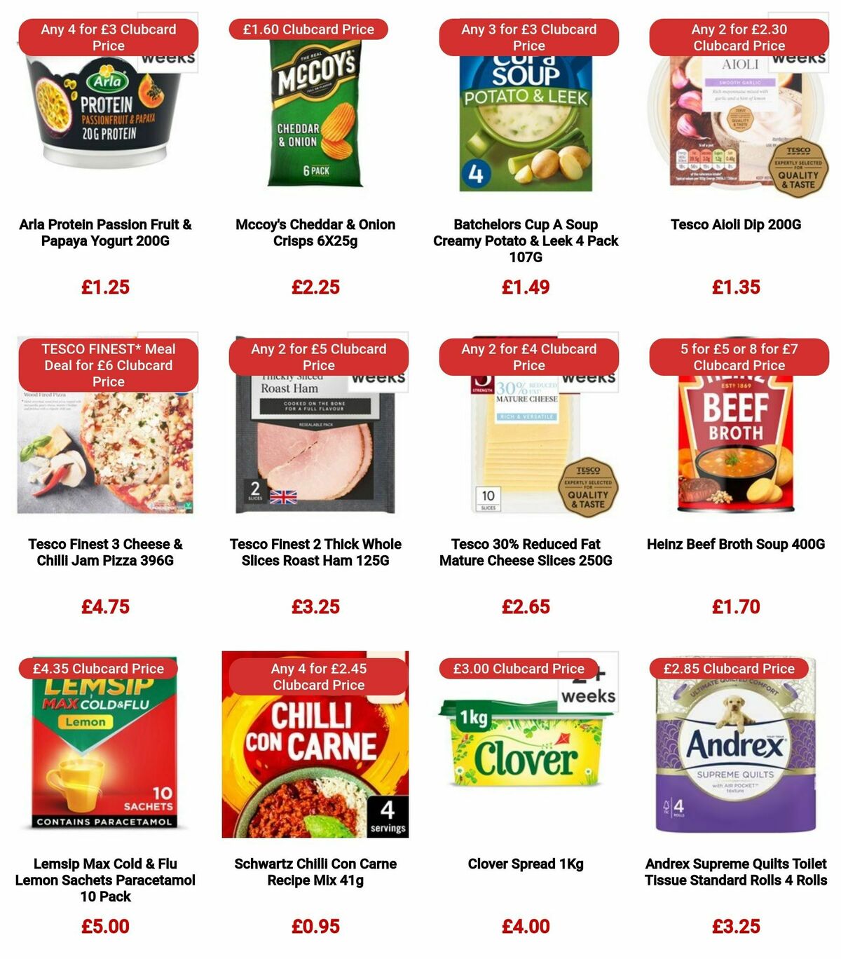 TESCO Offers from 3 January