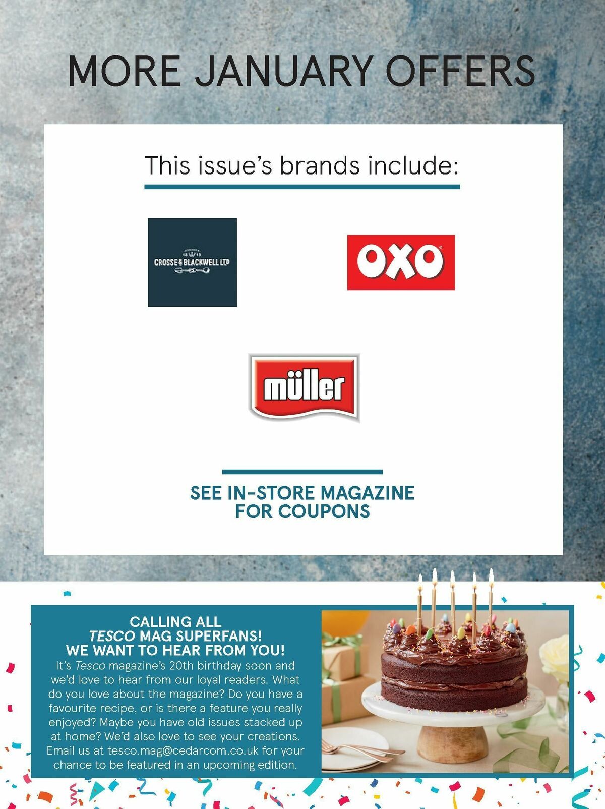 TESCO Magazine January Offers from 1 January