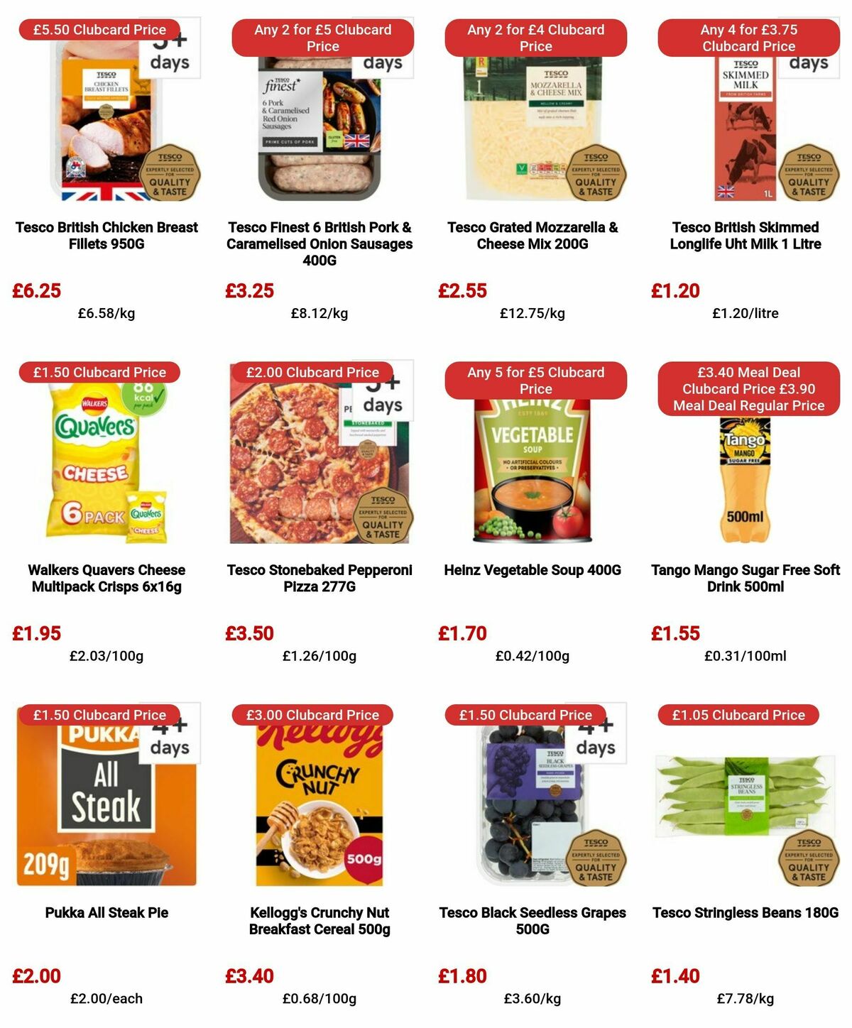 TESCO Offers from 4 April