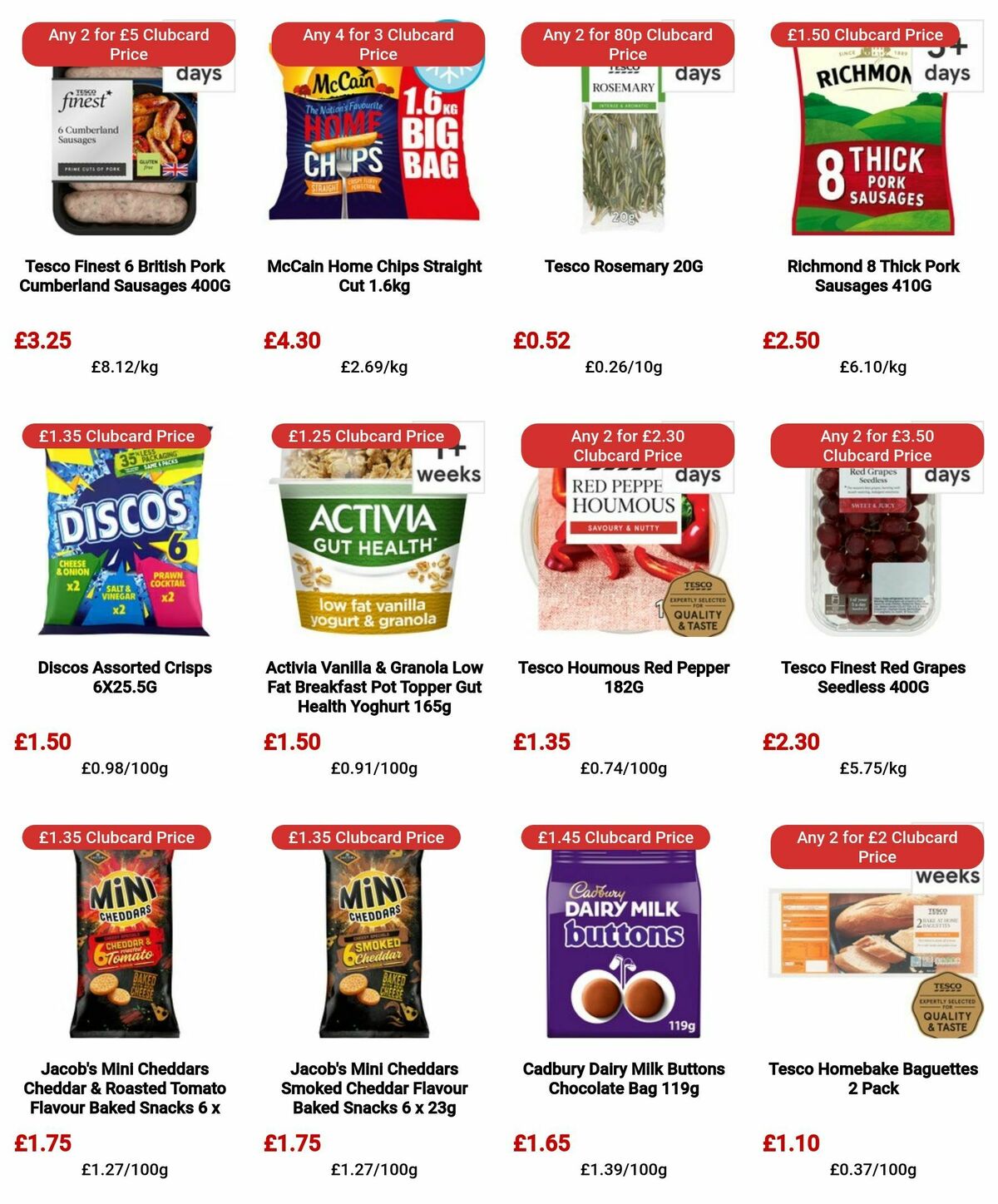 TESCO Offers from 4 April