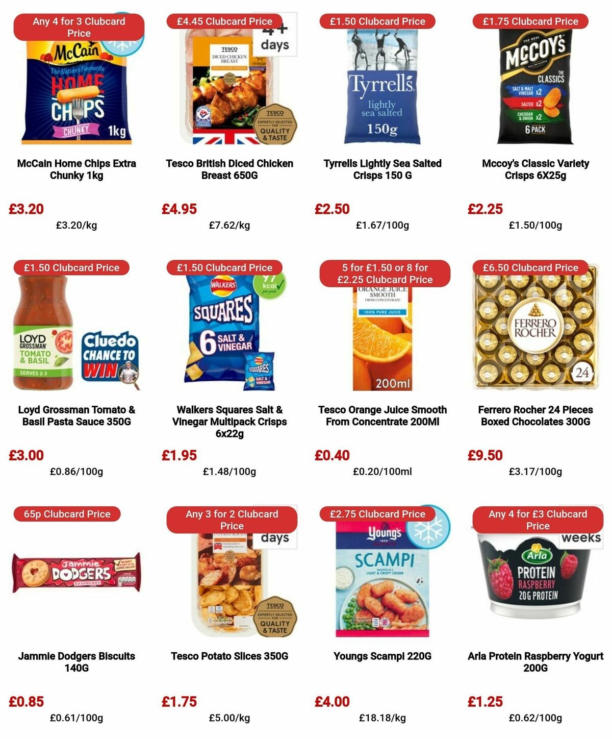 TESCO Offers from 4 April