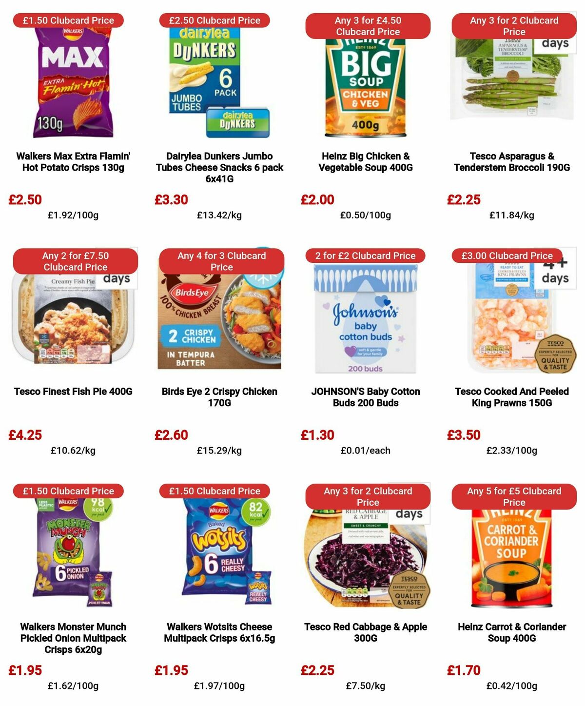 TESCO Offers from 4 April