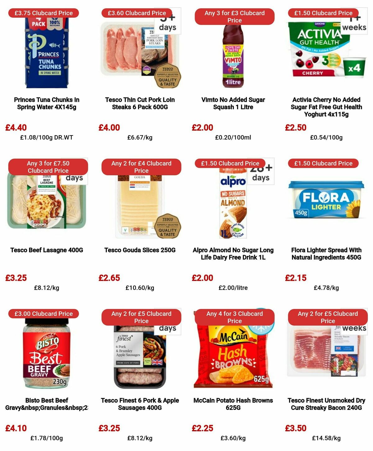 TESCO Offers from 4 April