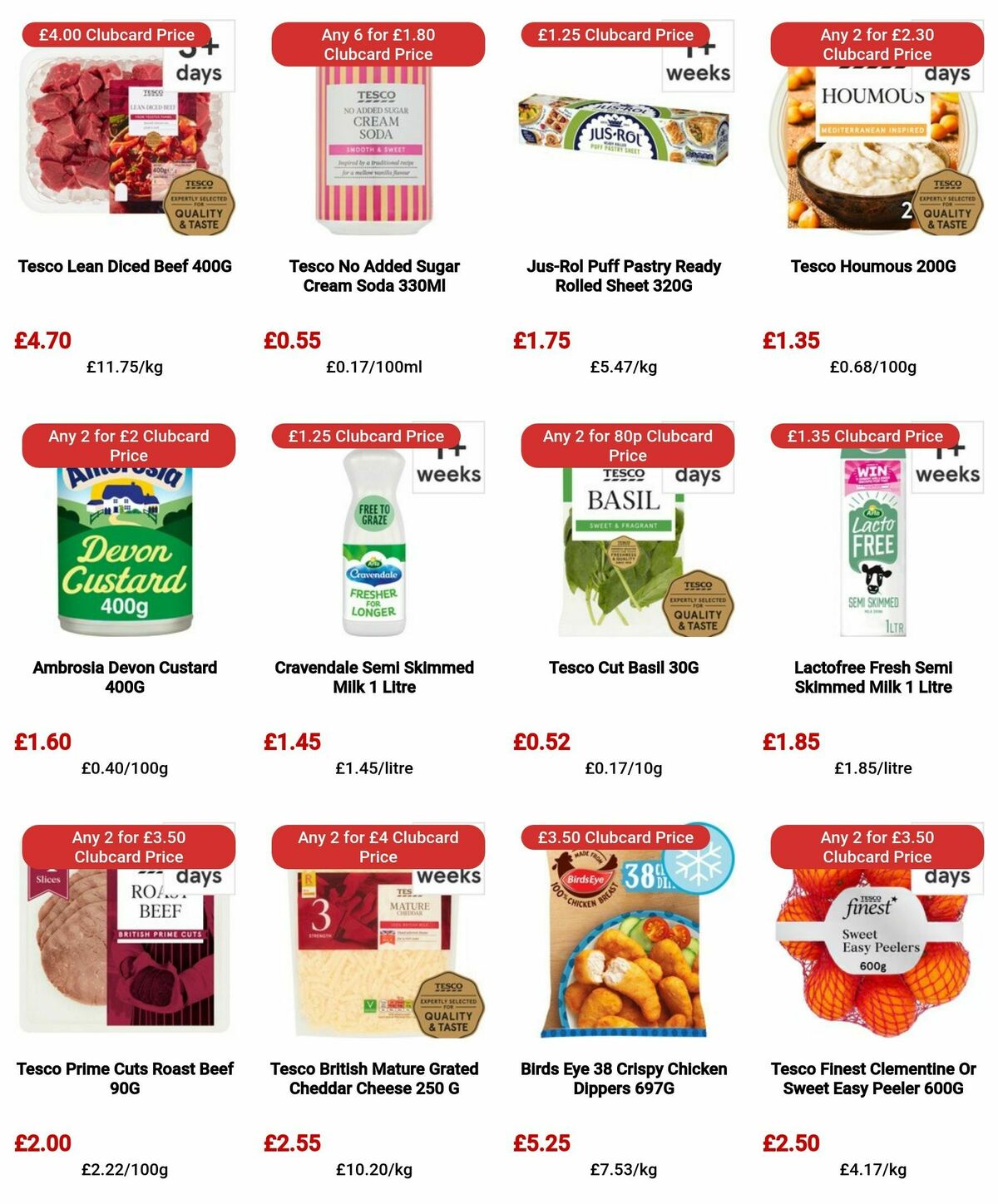 TESCO Offers from 4 April