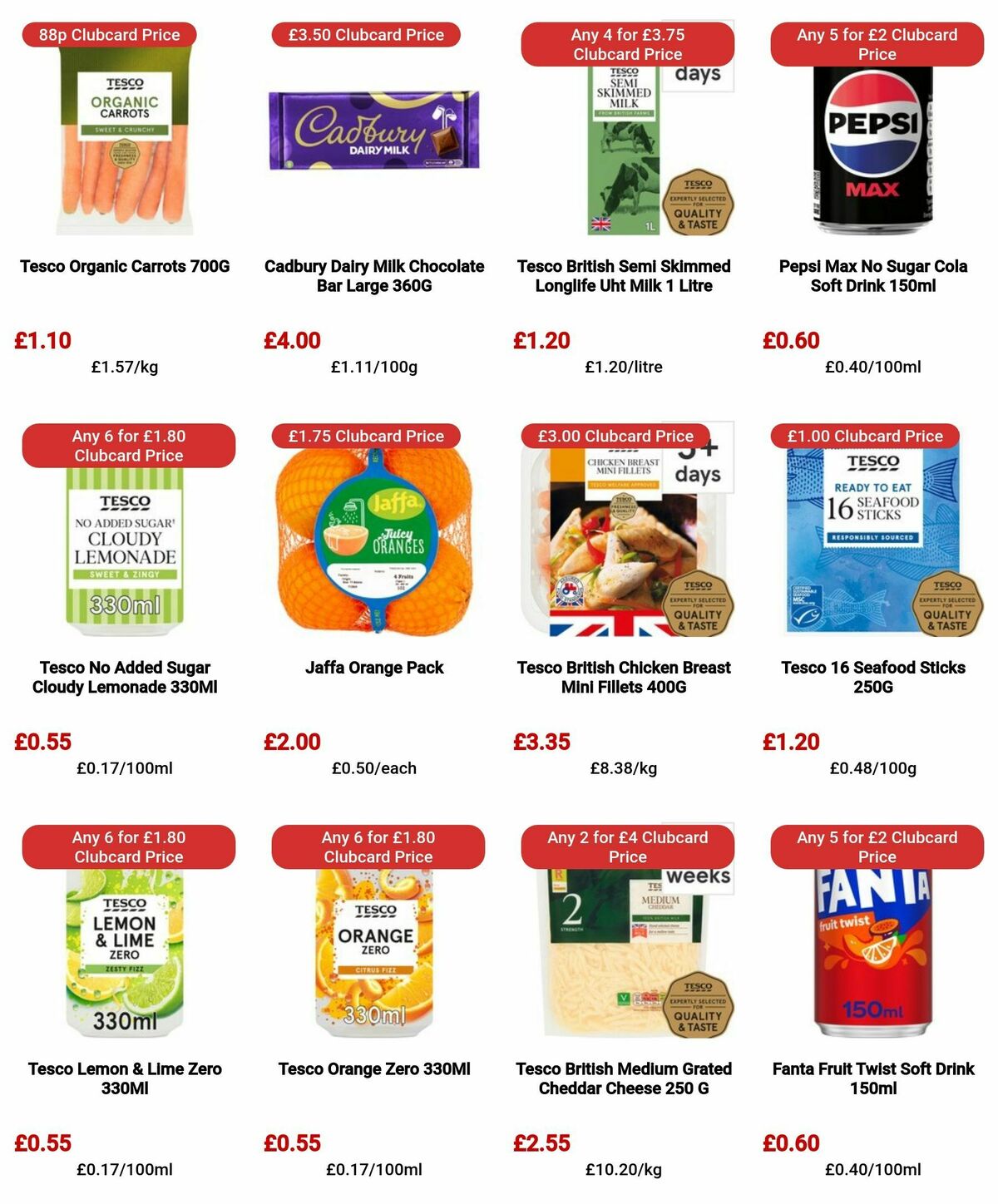 TESCO Offers from 4 April