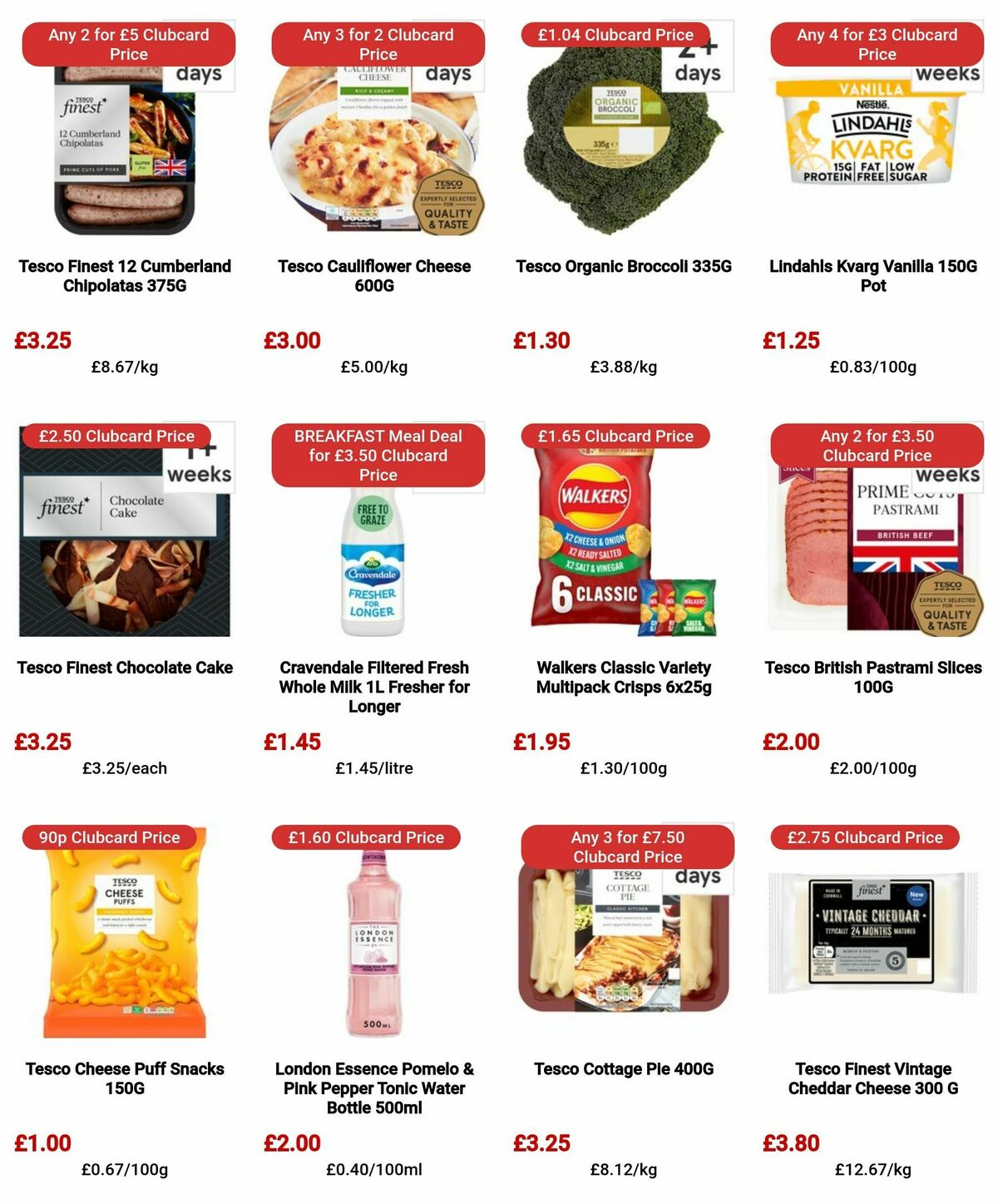 TESCO Offers from 25 April