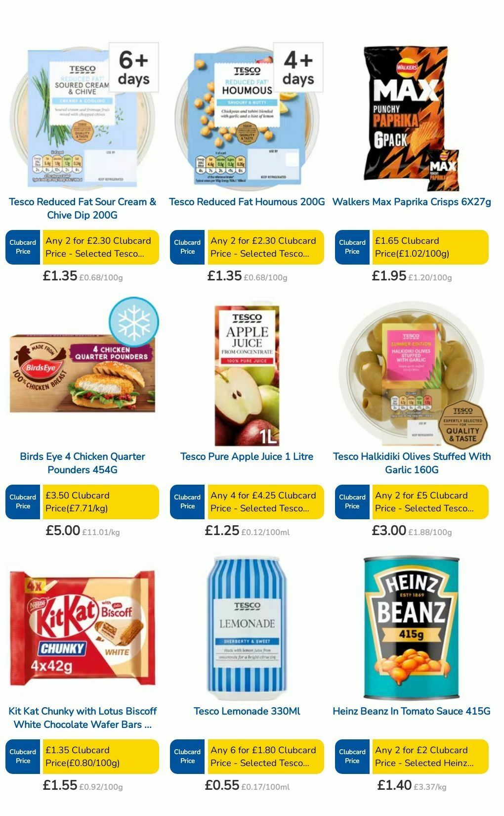 TESCO Offers from 4 July