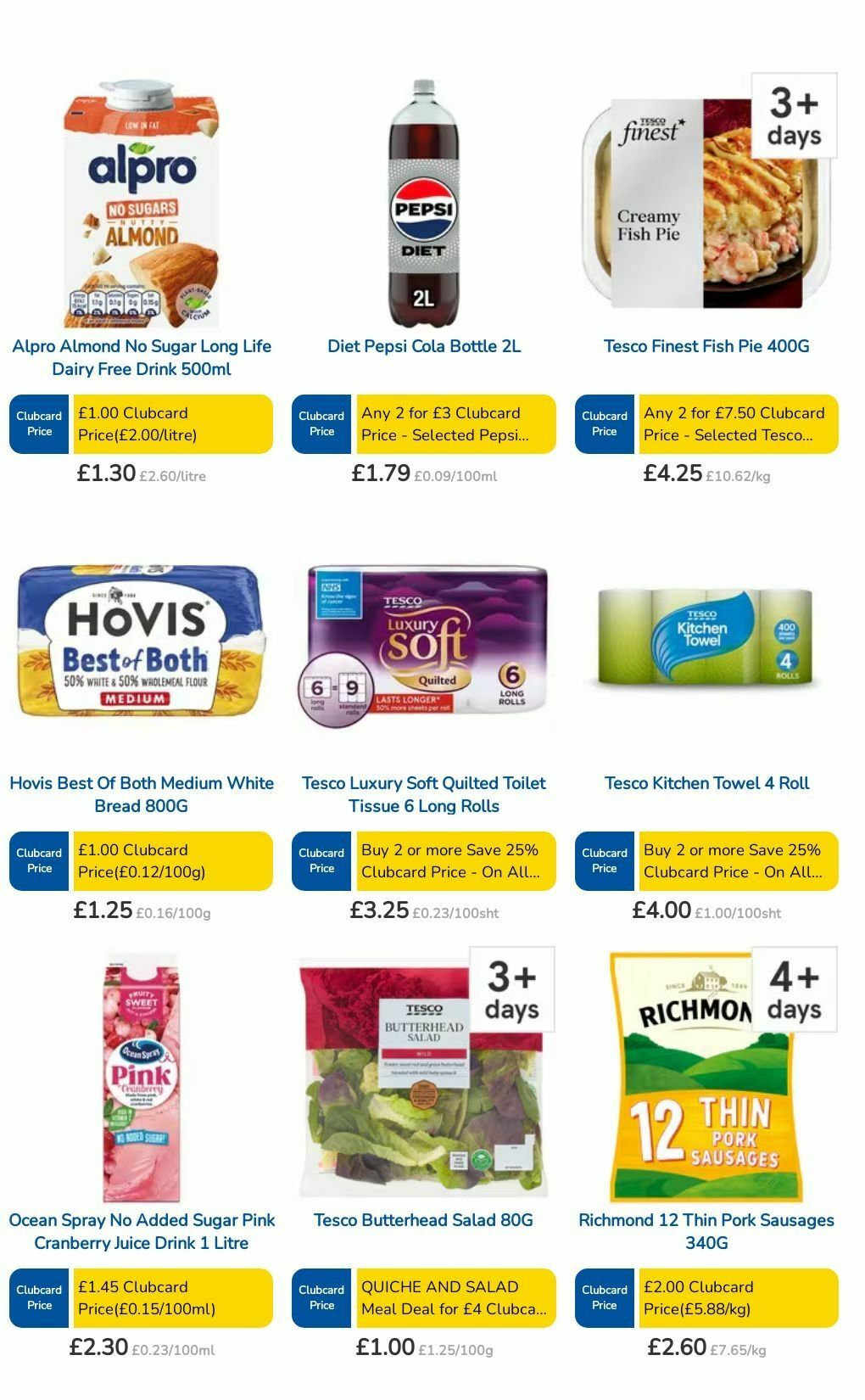 TESCO Offers from 1 August