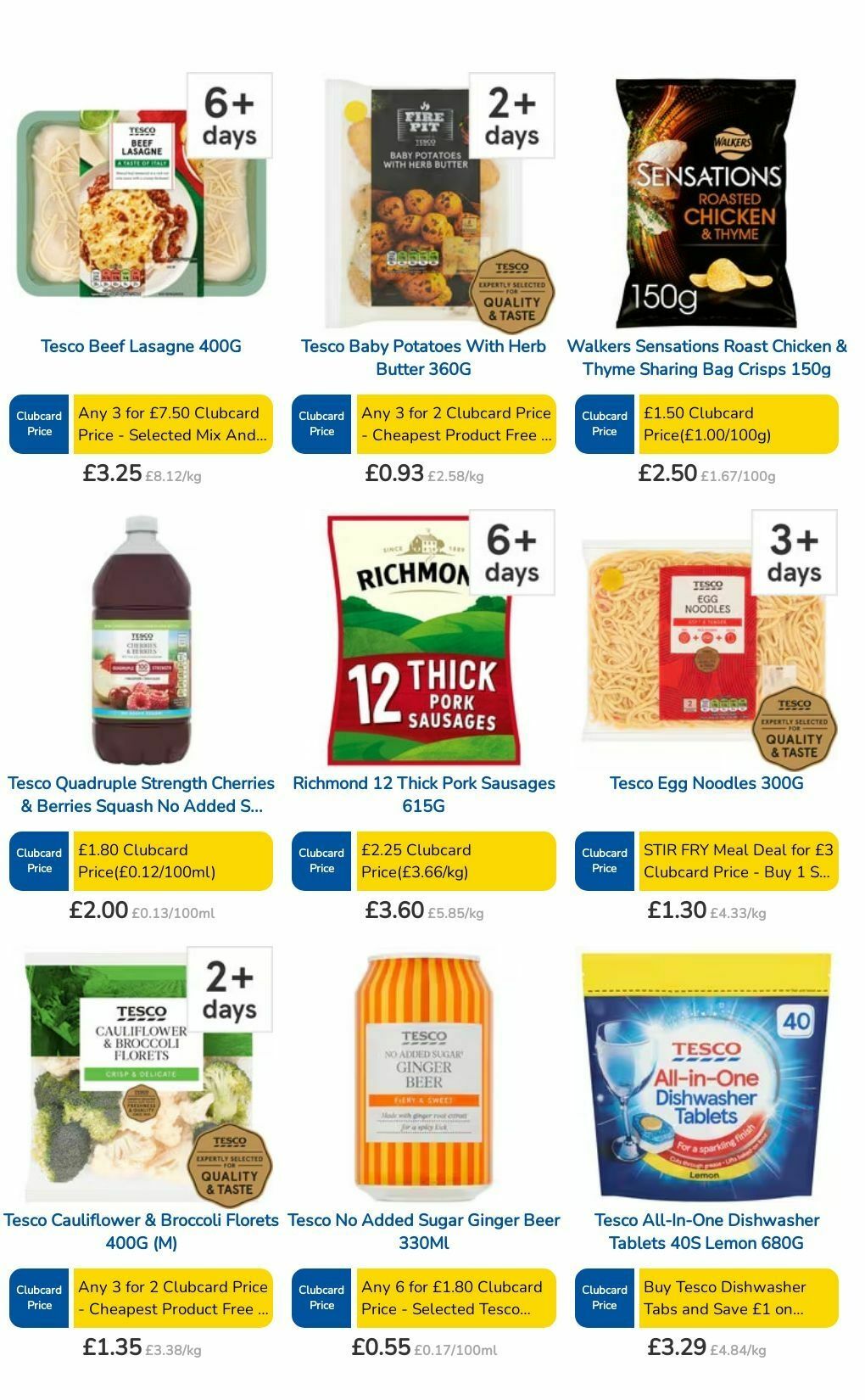 TESCO Offers from 1 August