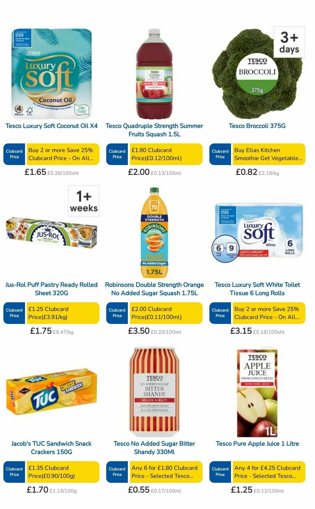 TESCO Offers from 1 August