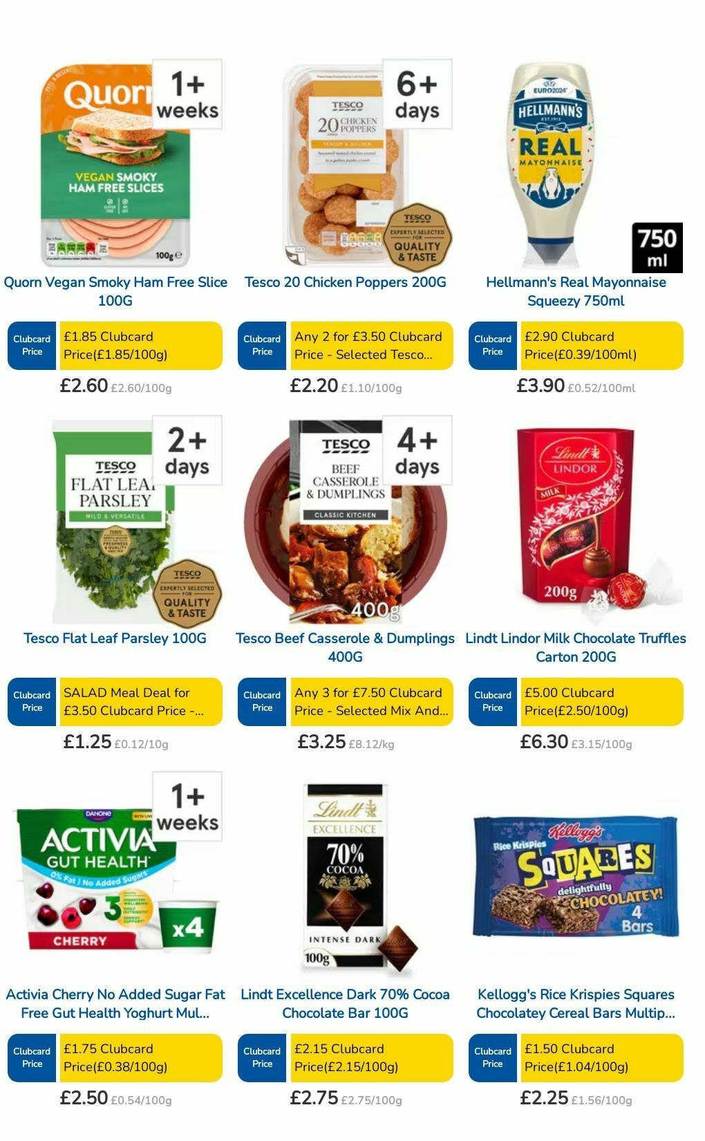 TESCO Offers from 1 August