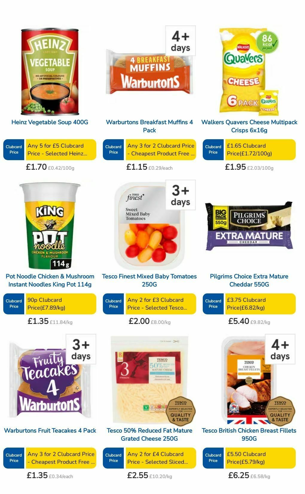 TESCO Offers from 1 August