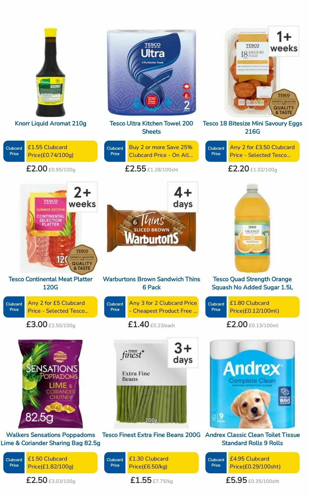 TESCO Offers from 1 August