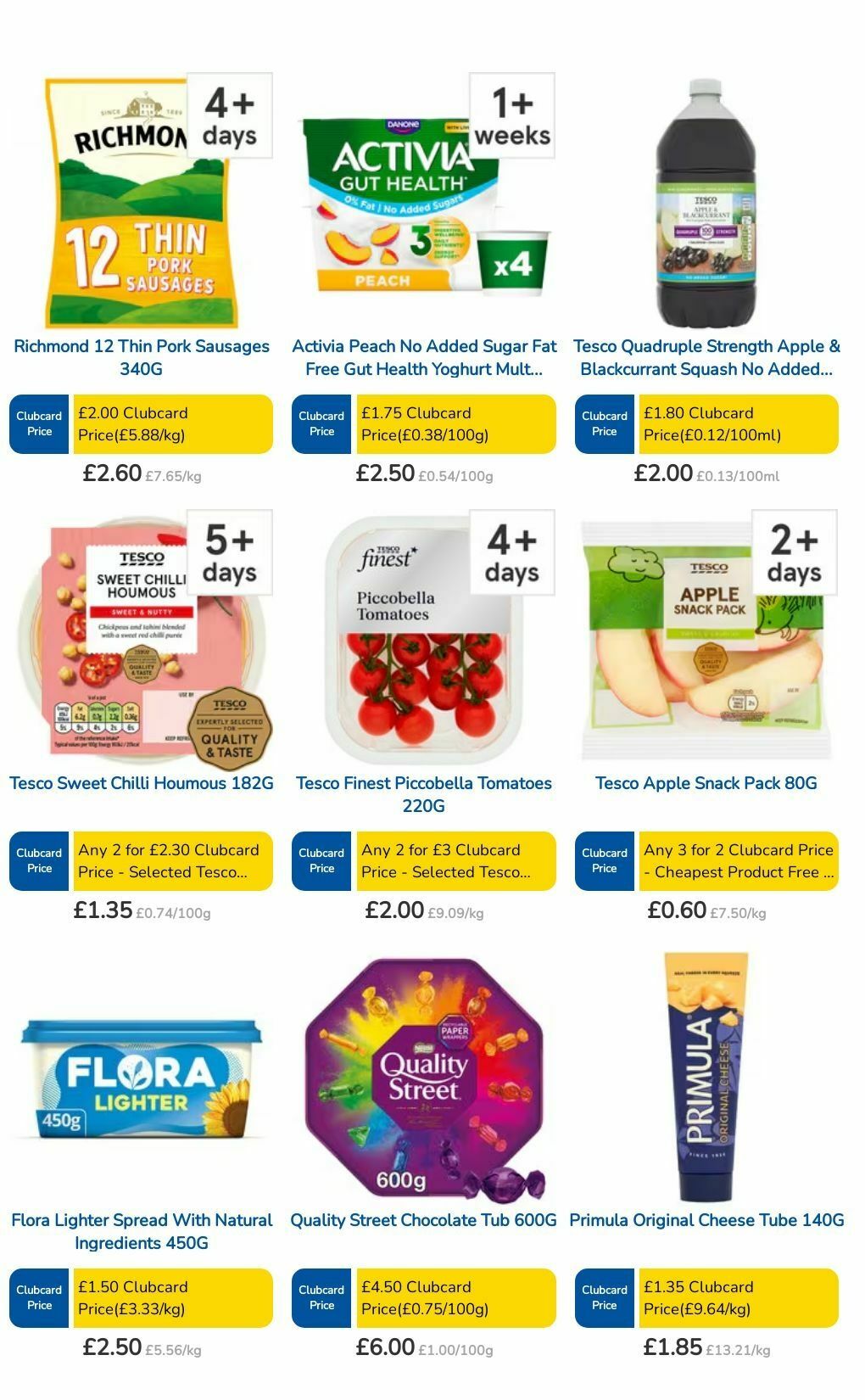 TESCO Offers from 8 August