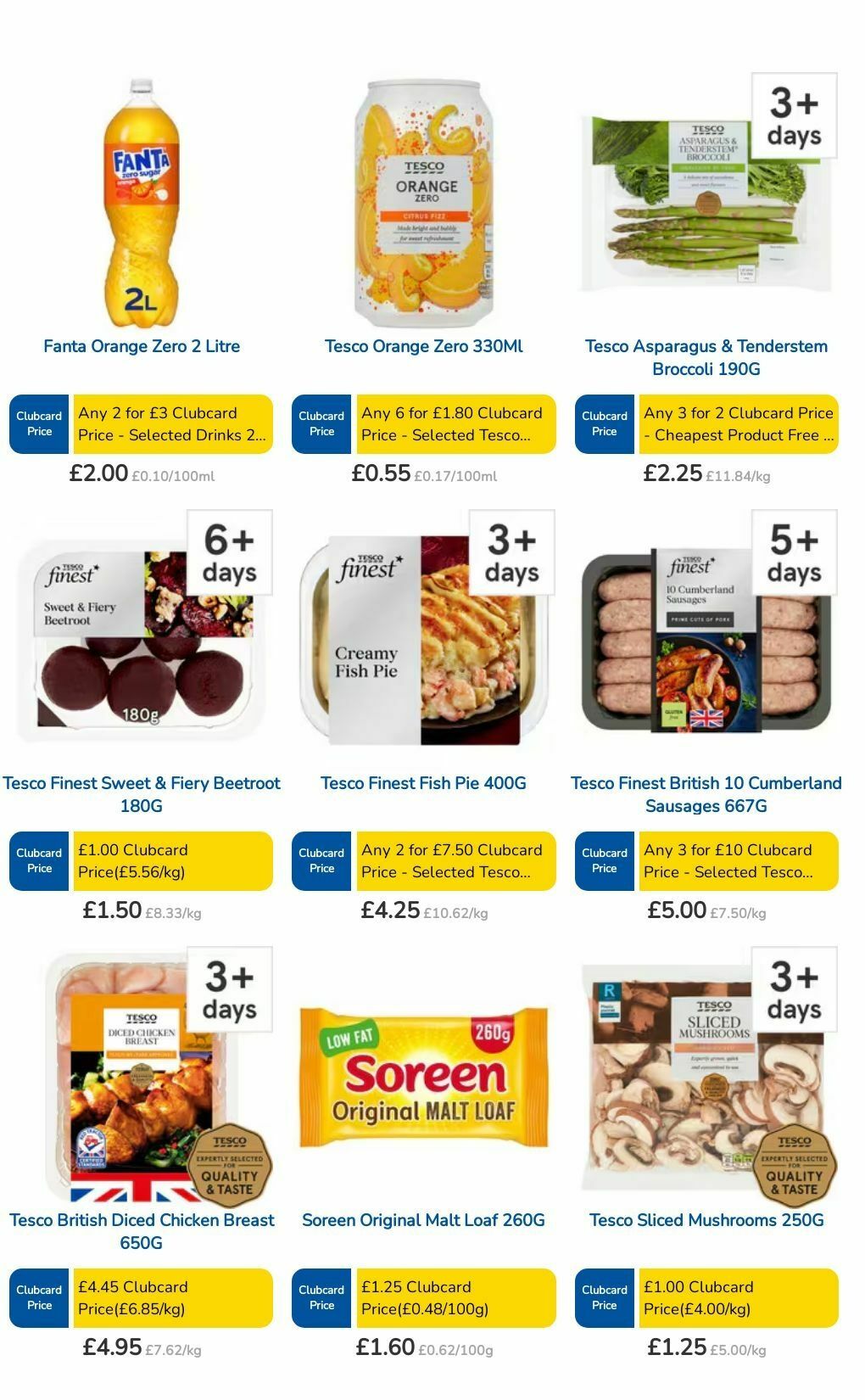 TESCO Offers from 8 August