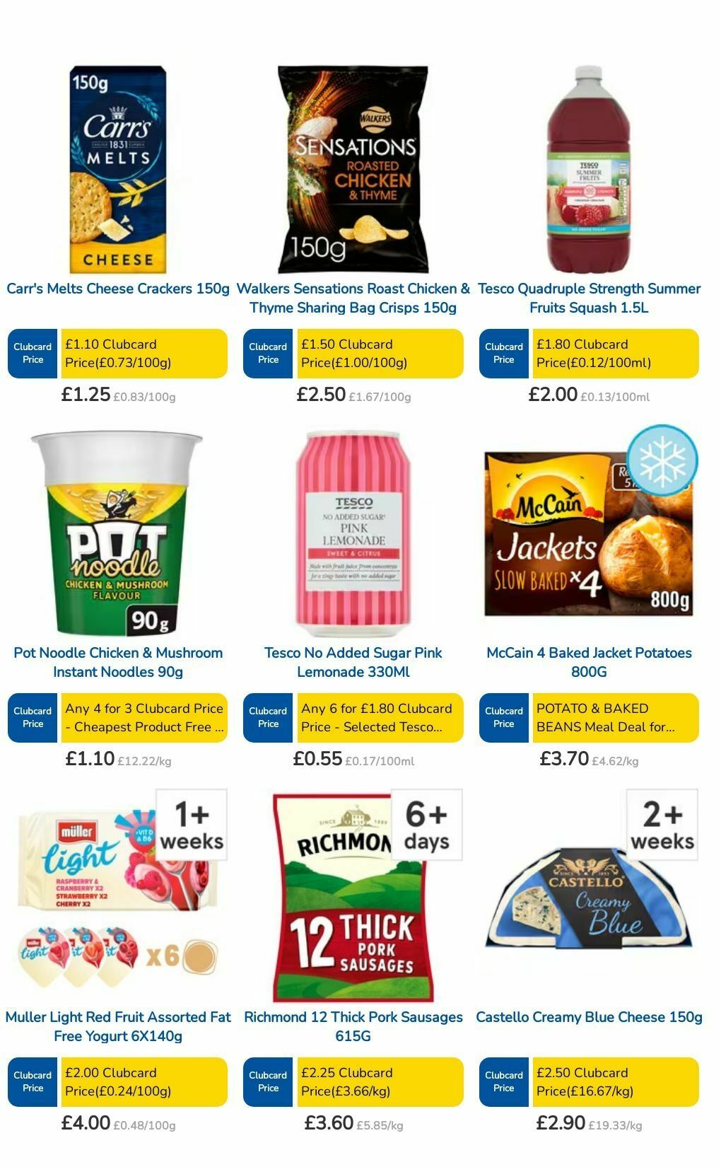 TESCO Offers from 8 August