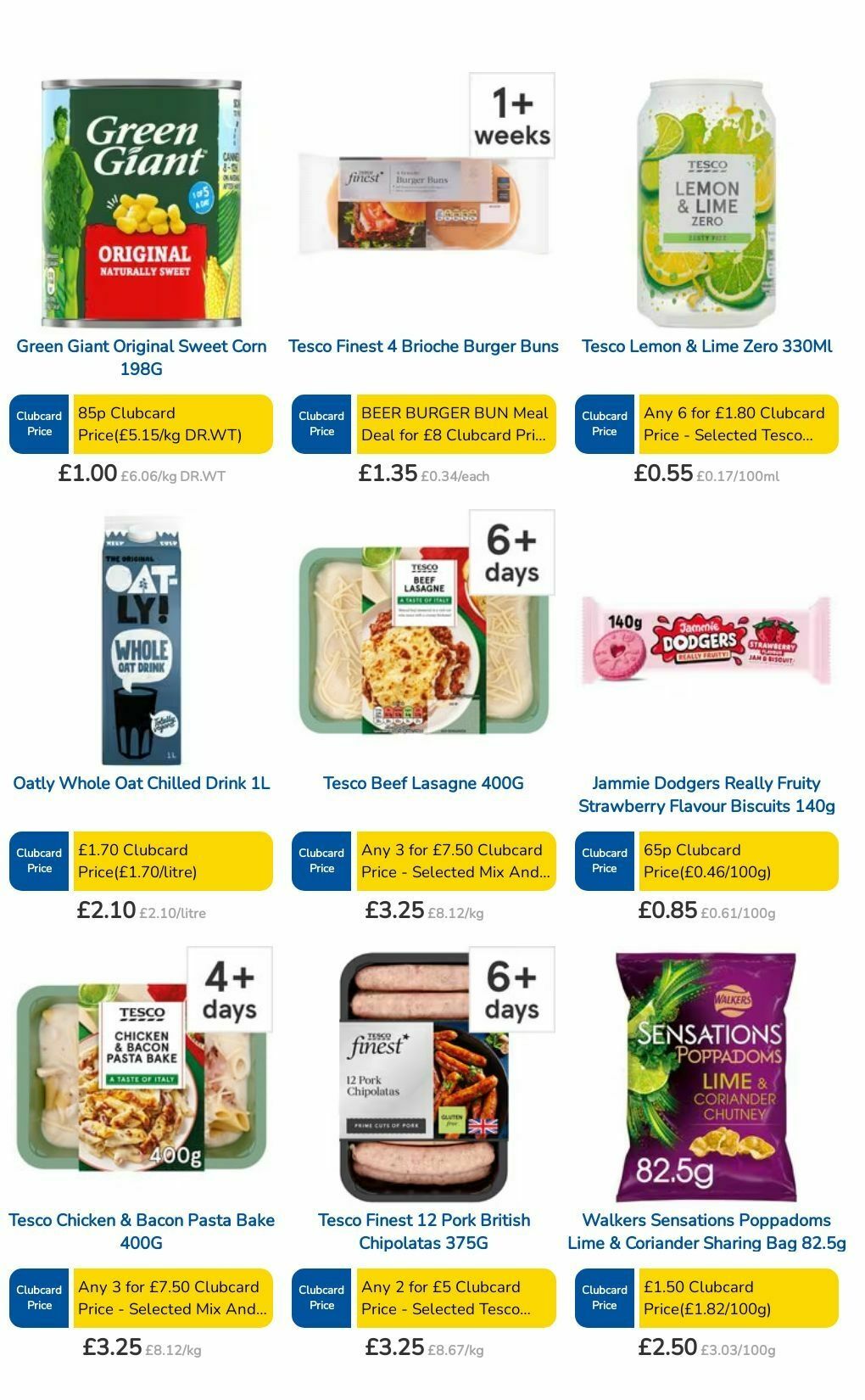 TESCO Offers from 8 August