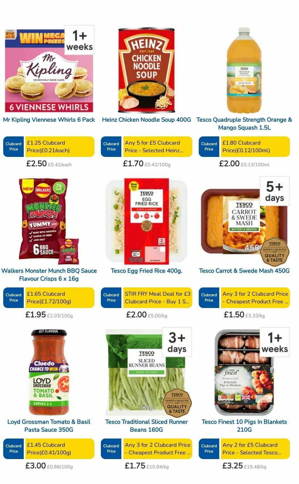 TESCO Offers from 15 August