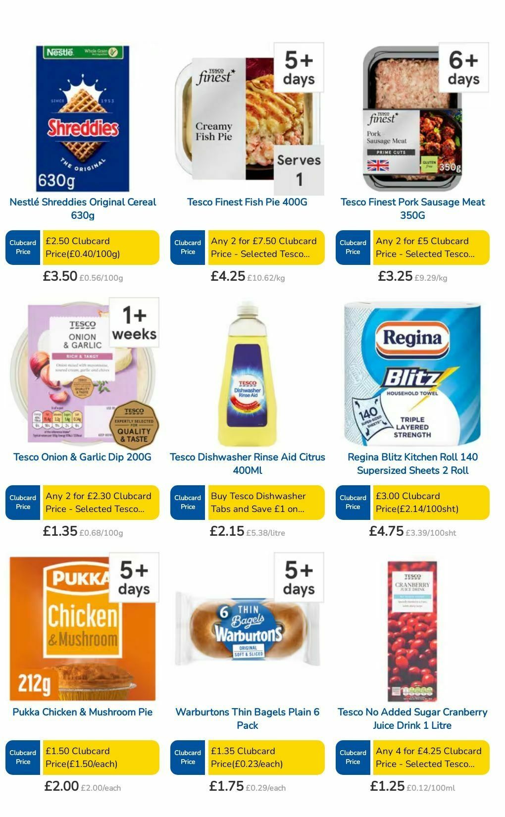 TESCO Offers from 15 August