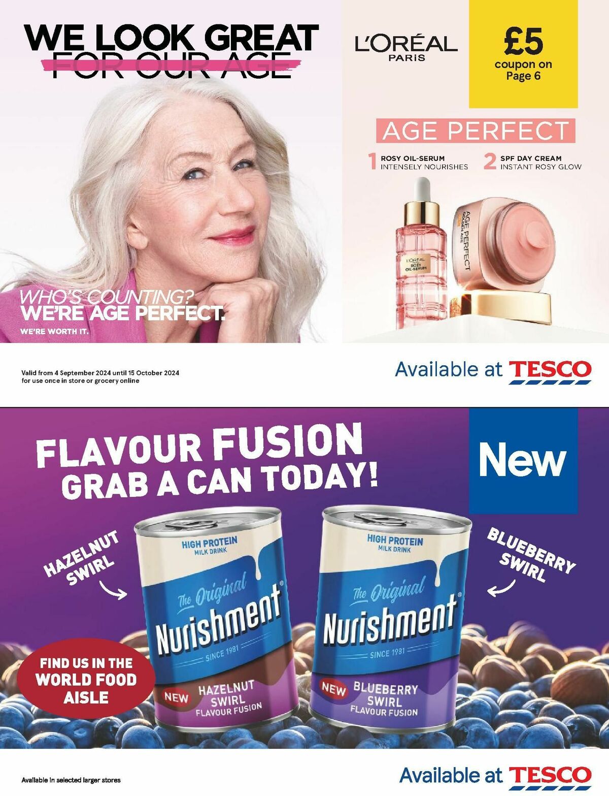 TESCO Magazine September Offers from 1 September