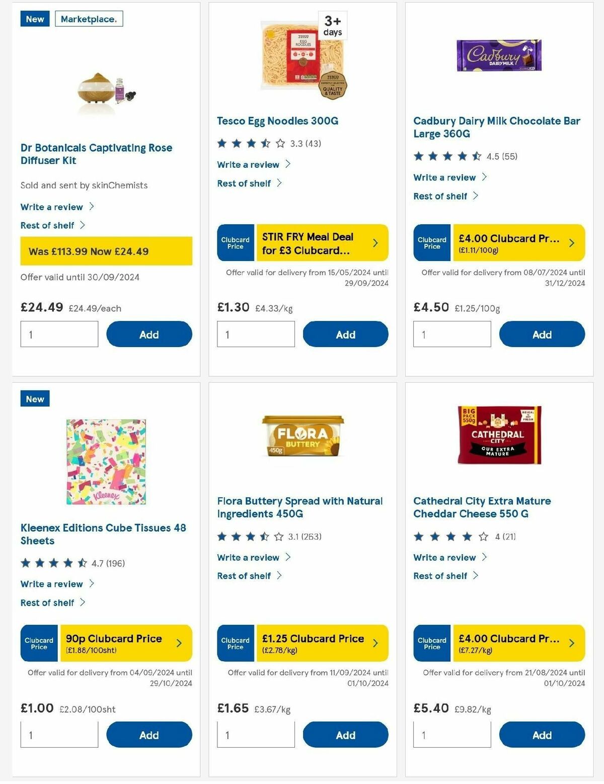 TESCO Offers from 25 September