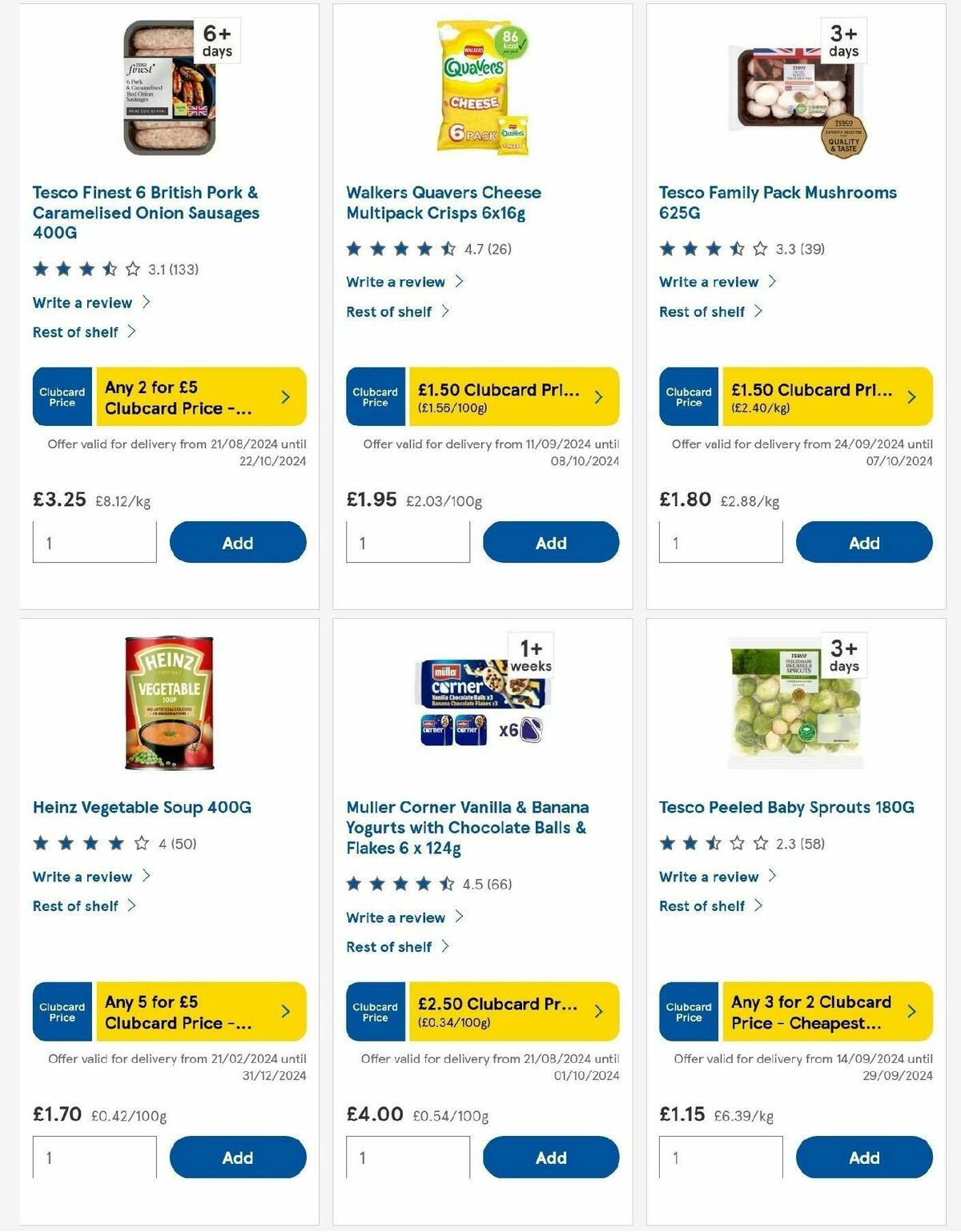 TESCO Offers from 25 September