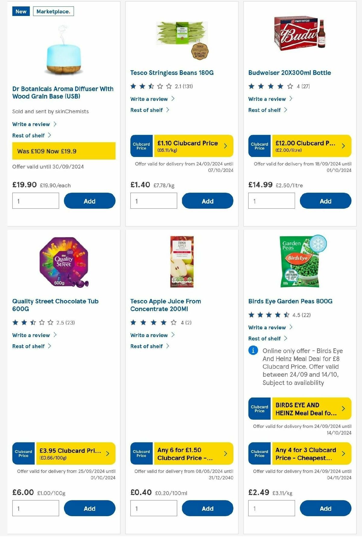 TESCO Offers from 25 September