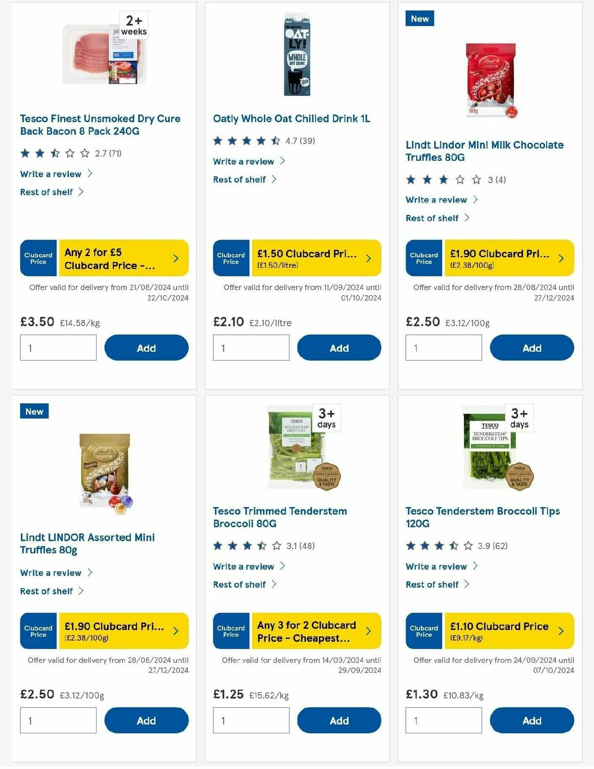 TESCO Offers from 25 September