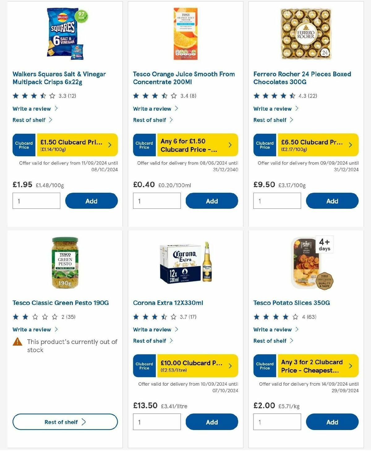 TESCO Offers from 25 September