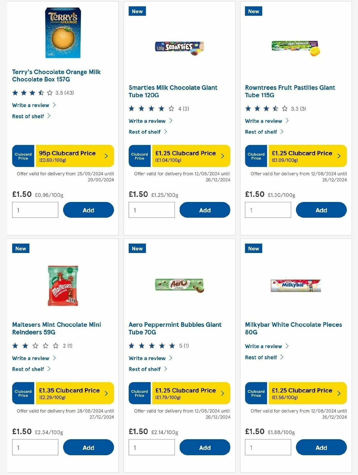 TESCO Offers from 25 September