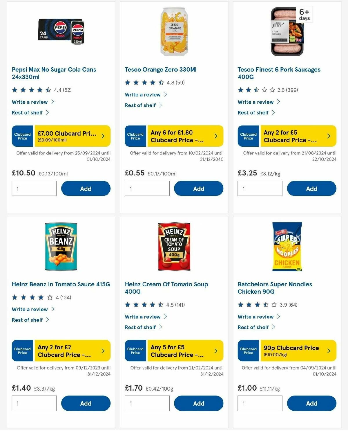 TESCO Offers from 25 September