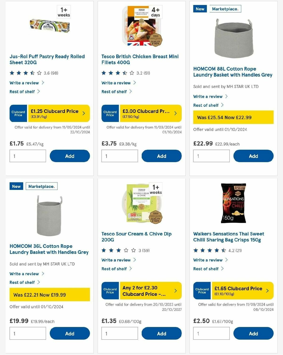 TESCO Offers from 25 September