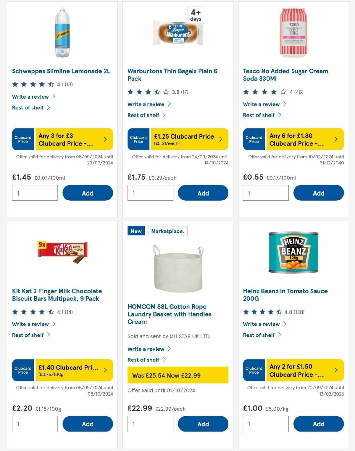 TESCO Offers from 25 September