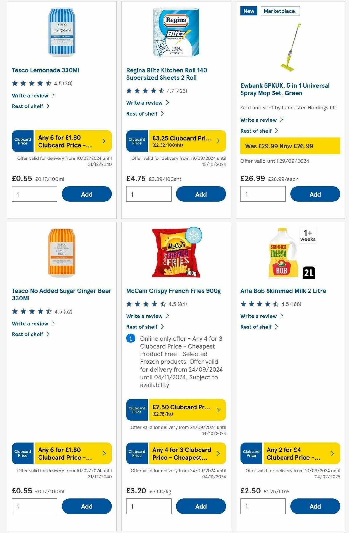 TESCO Offers from 25 September