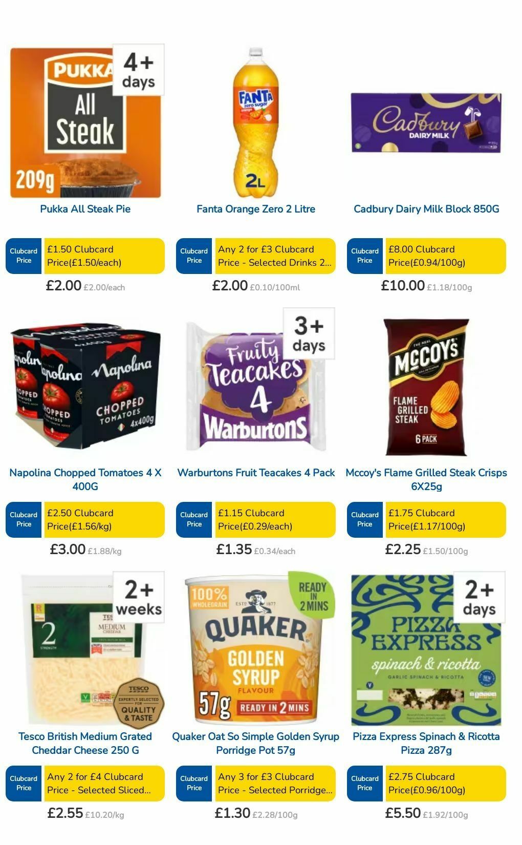 TESCO Offers from 3 October