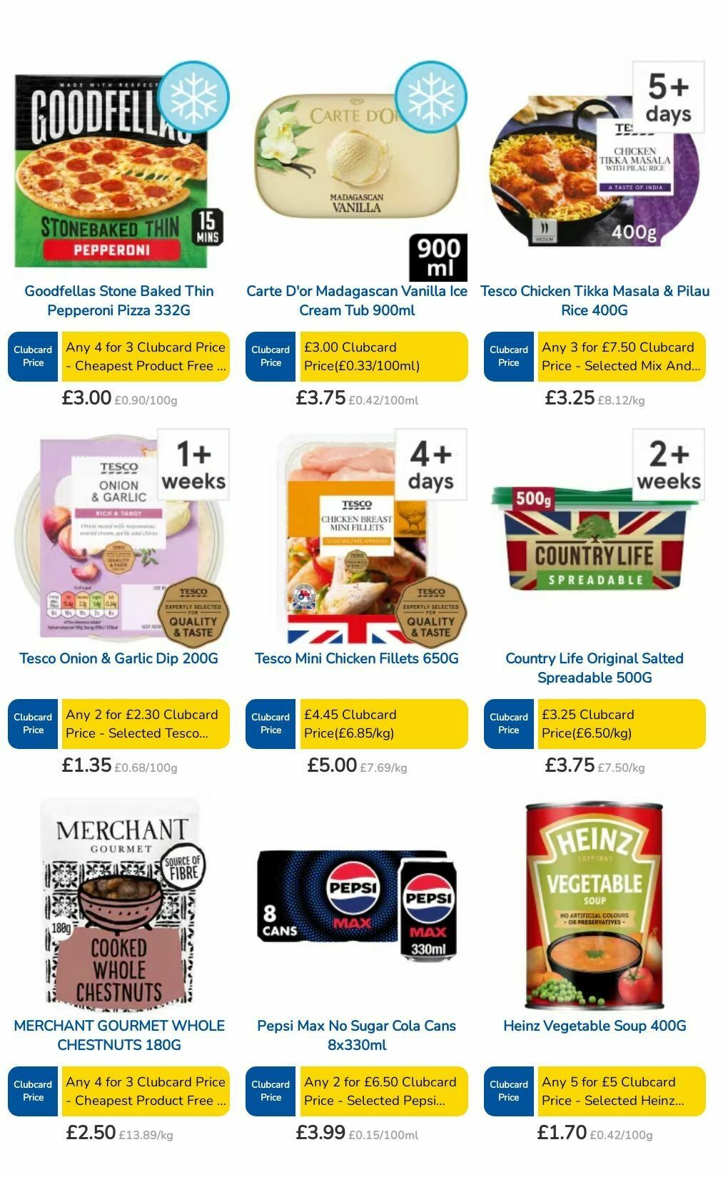 TESCO Offers from 3 October