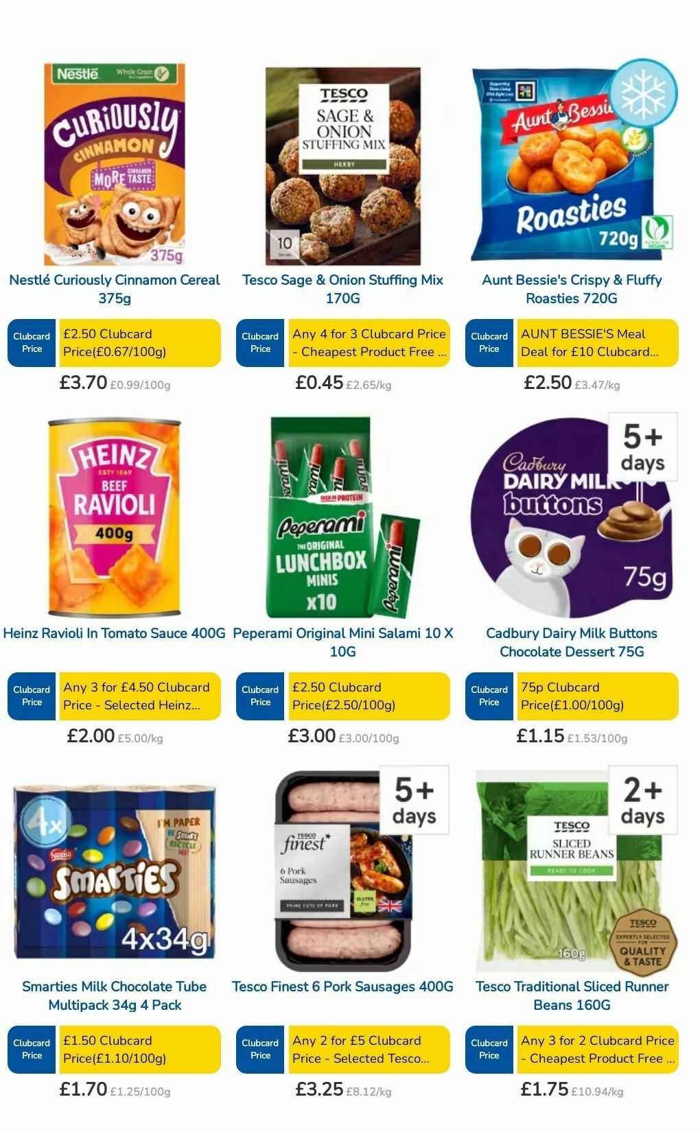 TESCO Offers from 17 October