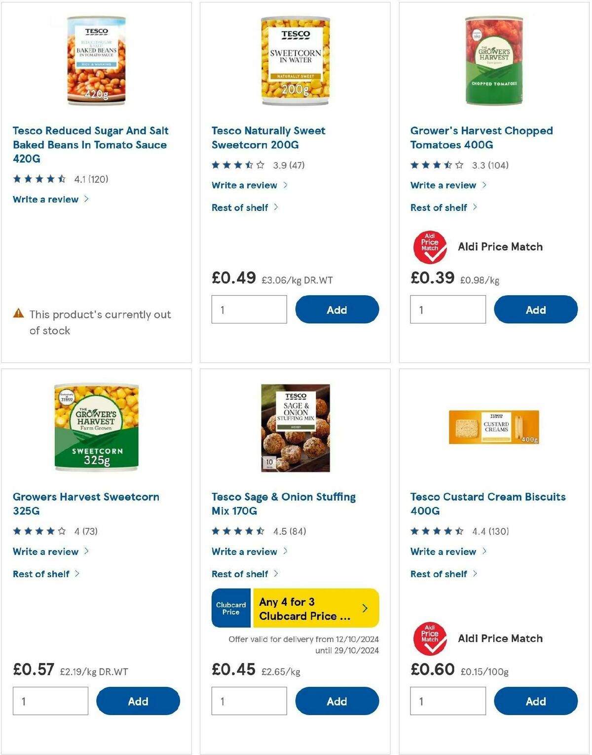 TESCO Offers from 24 October