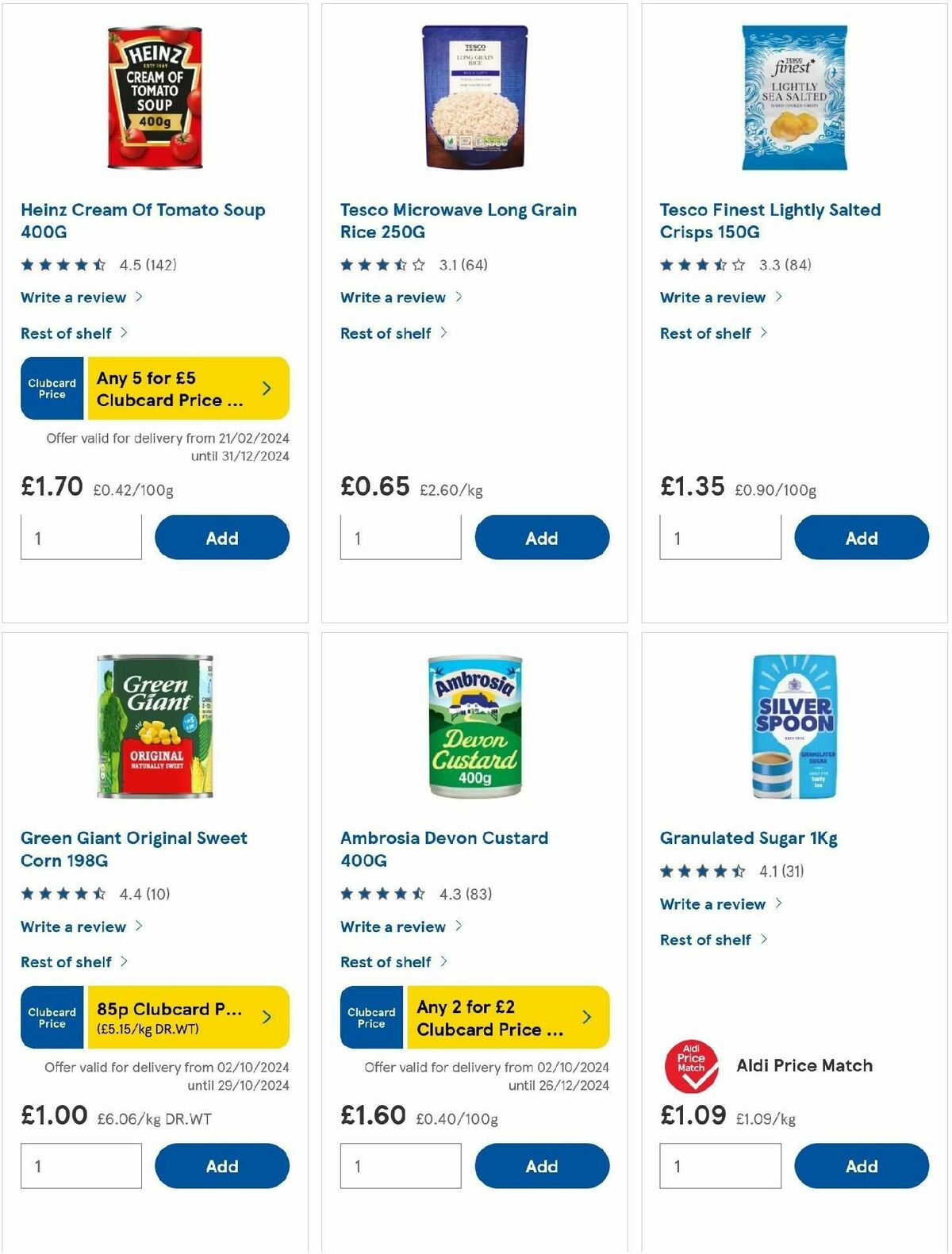 TESCO Offers from 24 October