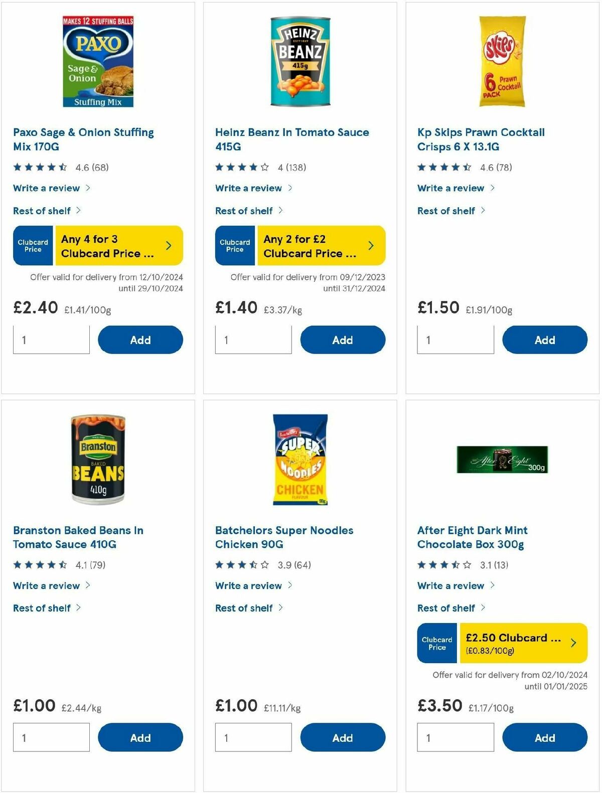 TESCO Offers from 24 October