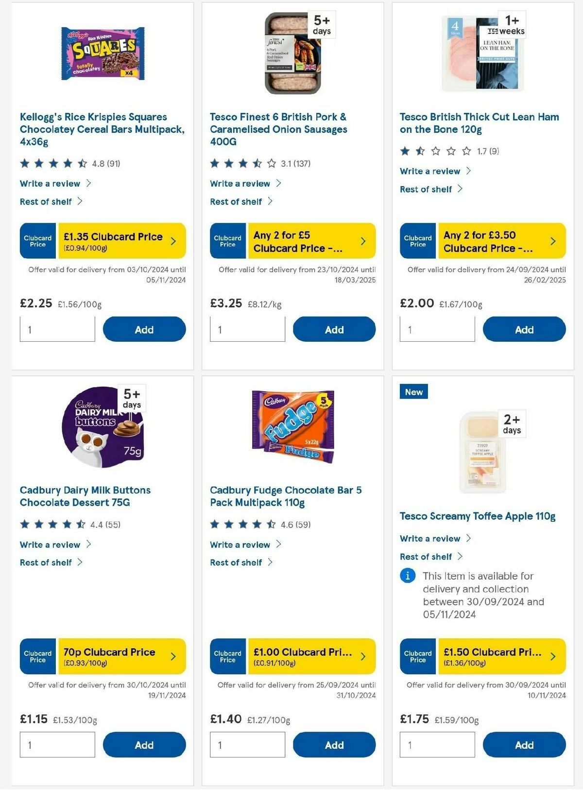 TESCO Offers from 31 October