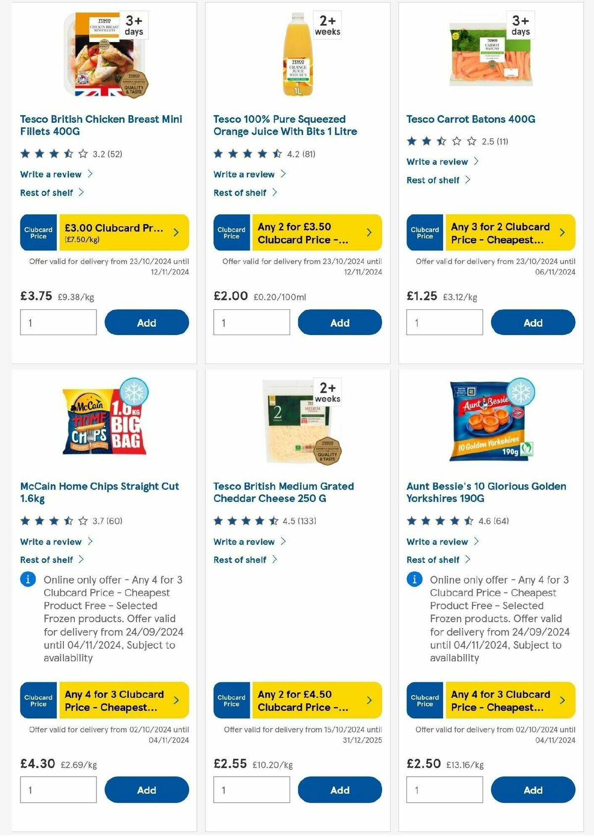 TESCO Offers from 31 October