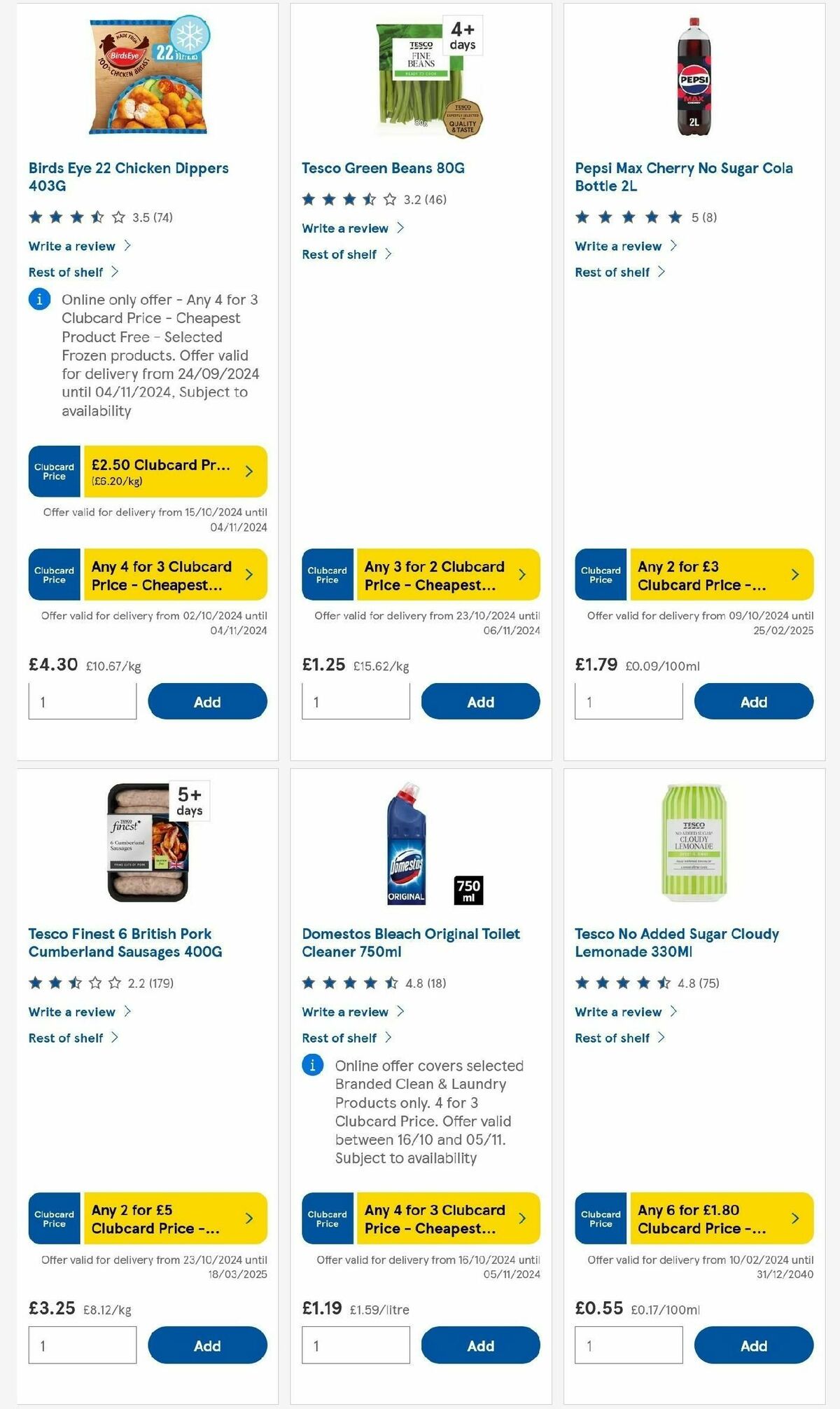 TESCO Offers from 31 October